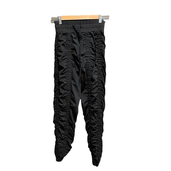 Agogie Black Wearable Resistance Ruched Women's Activewear Pants Size Large - Picture 1 of 5